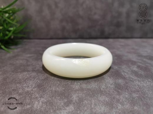 【御珠宫坊·传藏系列】羊脂白玉子料手镯57mm 商品图0