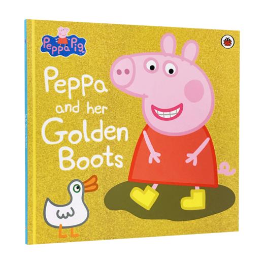 粉紅豬小妹小豬佩奇英文原版peppapigpeppaandhergoldenboots佩奇和