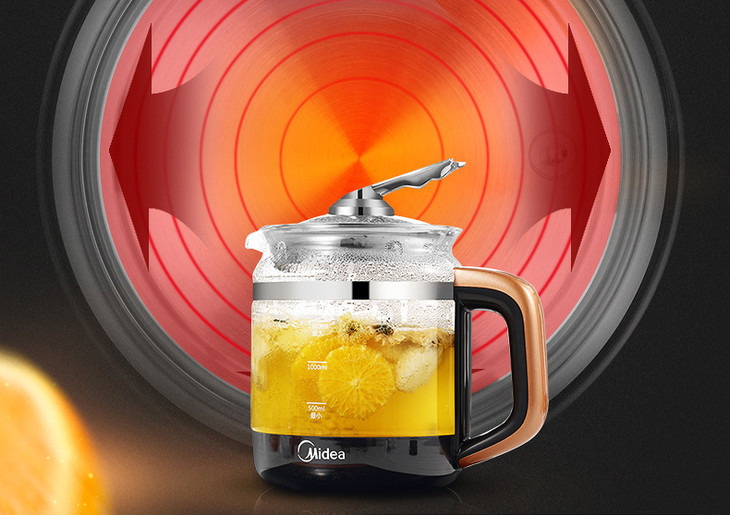 midea/美的 mk-ge1703b 电热水壶养生壶煎药壶煮茶壶家用wge1703b