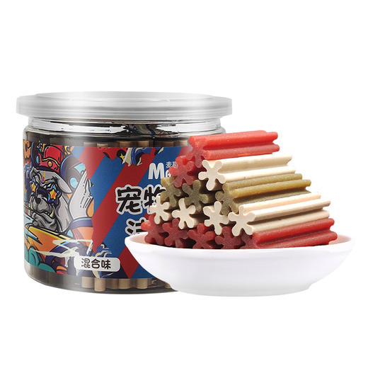 麦斯蒂宠物零食磨牙棒洁齿骨220g罐装 三种味道可选 日期新 商品图2