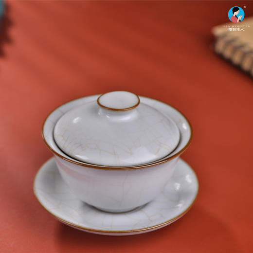 【盖碗】南茗佳人订制汝窑盖碗 175毫升 礼盒装 商品图2