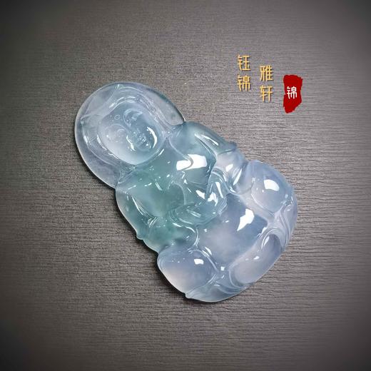 翡翠春带彩冰种观音挂件 商品图7