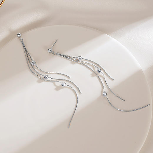 【winy】傲慢舞姿耳钉925银银色 /玫瑰金色 商品图3