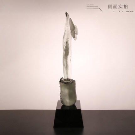 成长奖美丽奖琉璃奖杯定制免费刻字蝴蝶花企业活动颁奖刻字纪念品 商品图2