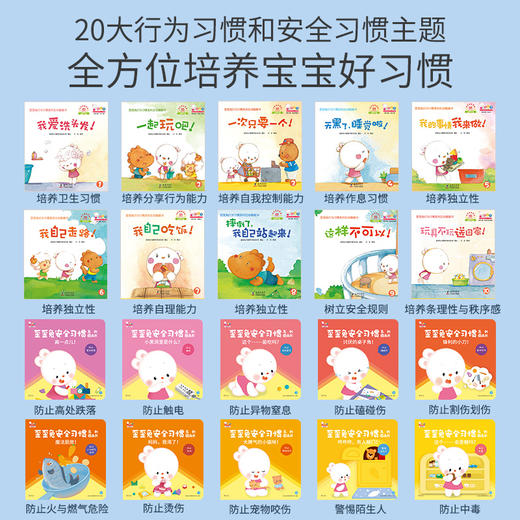 歪歪兔系列绘本行为习惯+安全习惯启蒙早教图画书婴幼儿童自我保护0-1-2-3岁宝宝好独立性培养情商家庭安全常识幼儿安全教育畅销书 童书绘本 商品图1