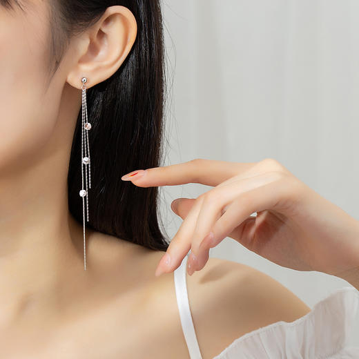 【winy】傲慢舞姿耳钉925银银色 /玫瑰金色 商品图0