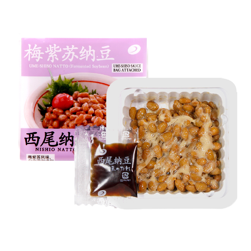 西尾 梅紫苏味纳豆 150g(50g*3盒)