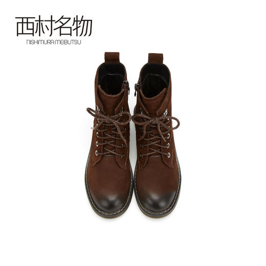 西村名物2020年冬季新款马丁靴女低跟时尚复古短靴T29DS40671 商品图3