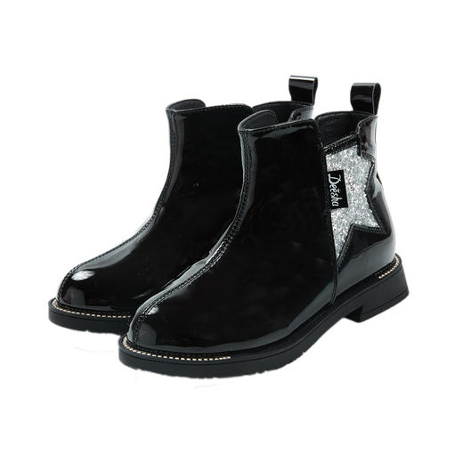 笛莎女童马丁靴2020秋冬新款儿童短靴小公主皮靴加绒童鞋女 商品图3