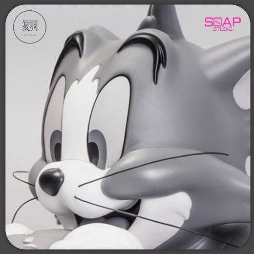 现货soap猫和老鼠汉堡半胸像灰色版潮玩摆件