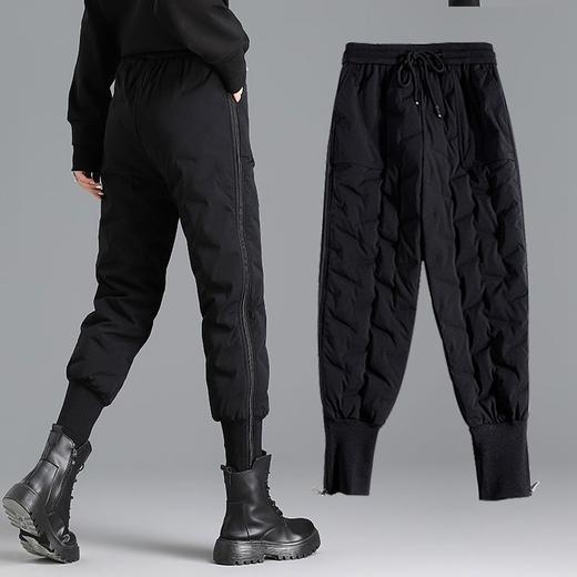 PDD-XDJ201118新款时尚气质休闲宽松高腰大码加绒加厚保暖棉裤TZF 商品图6