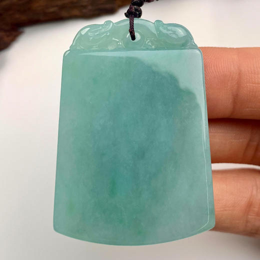 派瑞翡翠 翡翠无事牌 糯种 淡绿色 商品图1