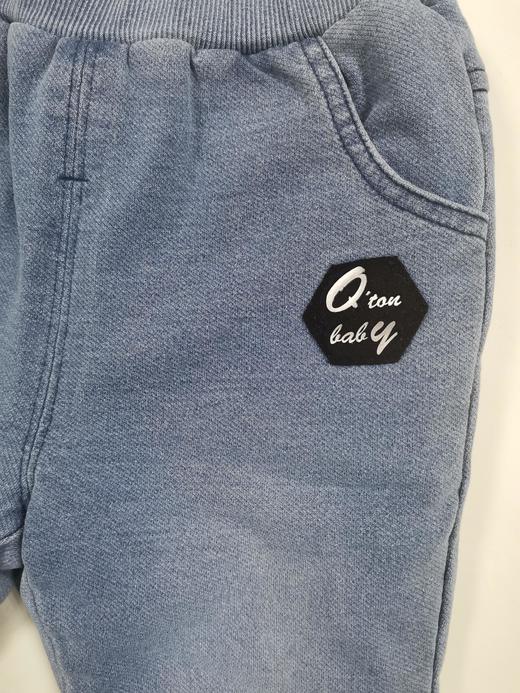 棉果果冬季男童男宝牛仔裤夹棉加厚针织长裤M412200820720 商品图3