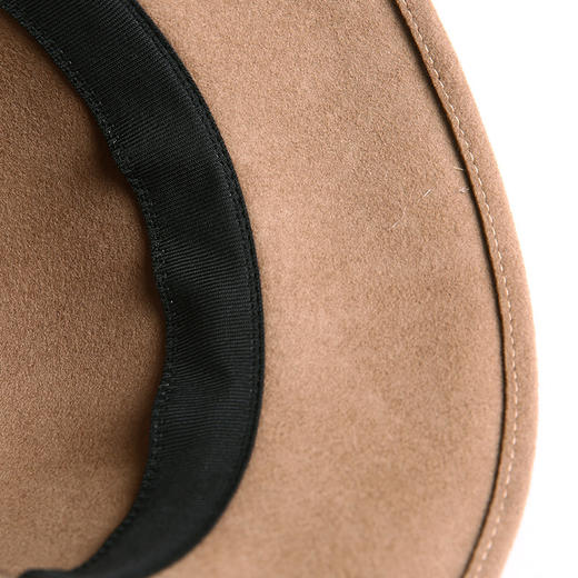 PT0920复古礼帽冬天羊毛呢帽女定型帽新款冬季女帽子卷边毡帽 商品图3