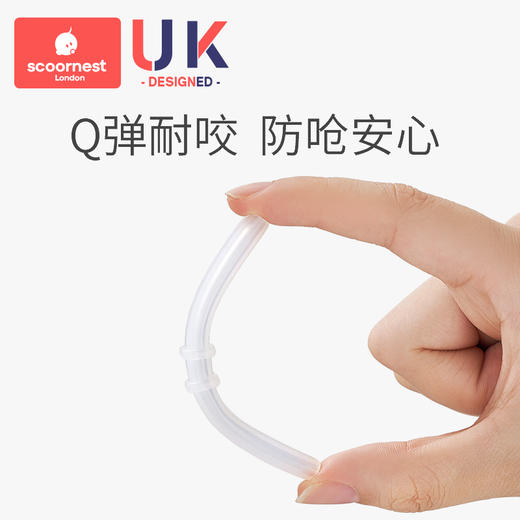 科巢宝宝喝汤吸管碗神器婴幼儿童三合一辅食带吸盘碗硅胶碗勺餐具套装 商品图3