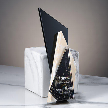 大理石彩色奖杯水晶定制刻字儿童比赛企业年会颁奖创意授权牌制作 商品图4