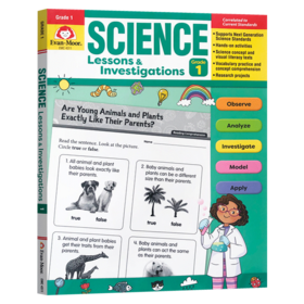 科学研究探索系列练习册 一年级 英文原版 Science Lessons and Investigations Grade 1 TE 美国加州小学英语教辅 英文版书