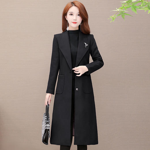 YX-XYKL-88103冬季新款韩版时尚气质修身显瘦羊毛呢子大衣 商品图2