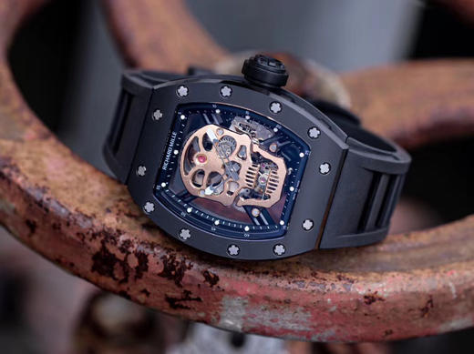 JB理查德·mi勒RM52-01真陀飞轮，男士腕表，橡胶表带，透底，陀飞轮机芯。 商品图1