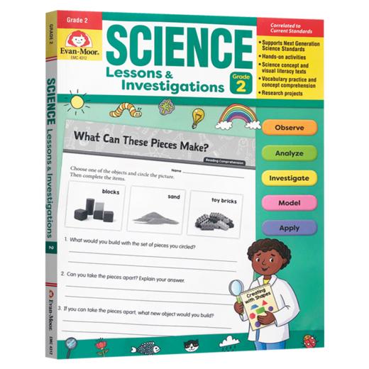 科学研究探索系列练习册 二年级 英文原版 Science Lessons and Investigations Grade 2 TE 美国加州小学英语教辅 英文版书 商品图0