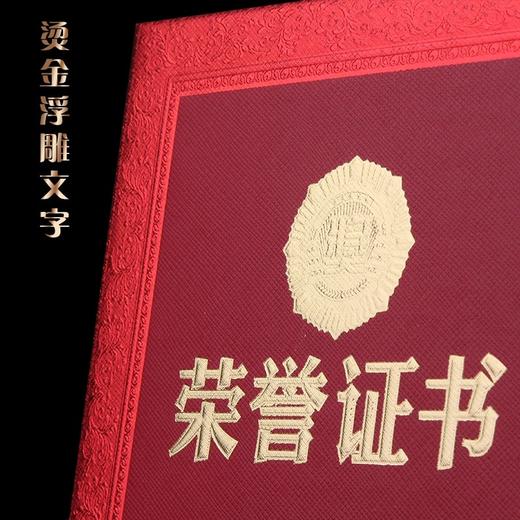 加厚特种纸浮雕烫金荣誉证书12开8开6开 商品图12