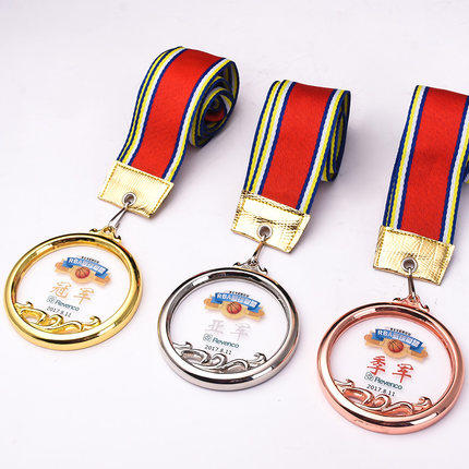水晶奖牌挂牌定制定做创意马拉松运动会儿童比赛冠军奖章制作刻字 商品图2