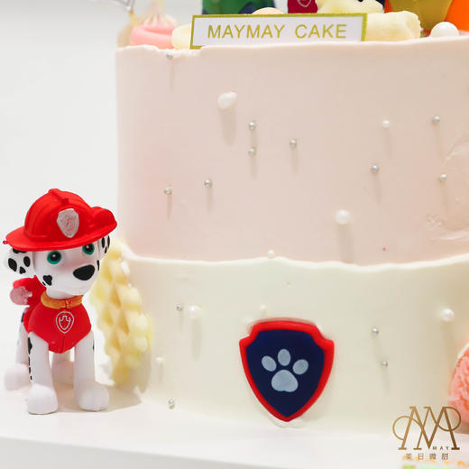 B3487“汪汪队·粉色系蛋糕”粉白底（送小朋友 儿童 周岁 ）（B类） 商品图3