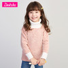 笛莎童装女童毛衣2020冬新款中大童儿童时尚纯色小女孩套头针织衫 商品缩略图0