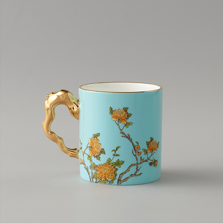 夫人瓷西湖蓝340ml马克杯