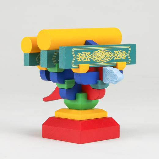 清式建筑榫卯斗拱积木设计精美榫卯拼装