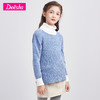 笛莎童装女童毛衣2020冬新款中大童儿童时尚纯色小女孩套头针织衫 商品缩略图1