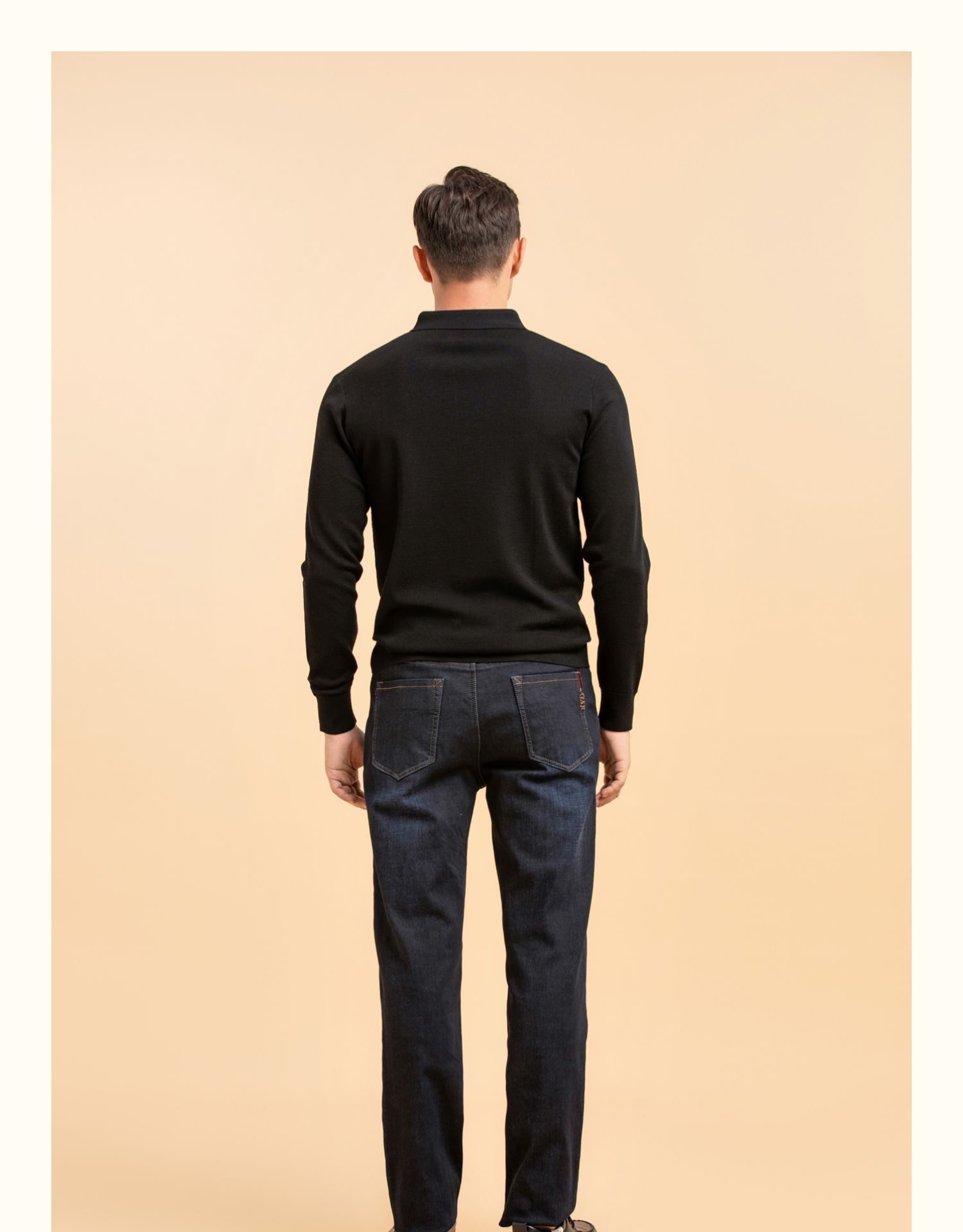 半身缘男裤 秋季精美刺绣亲肤牛仔裤204101b10101374