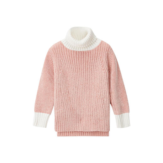 笛莎童装女童毛衣2020冬新款中大童儿童时尚纯色小女孩套头针织衫 商品图4