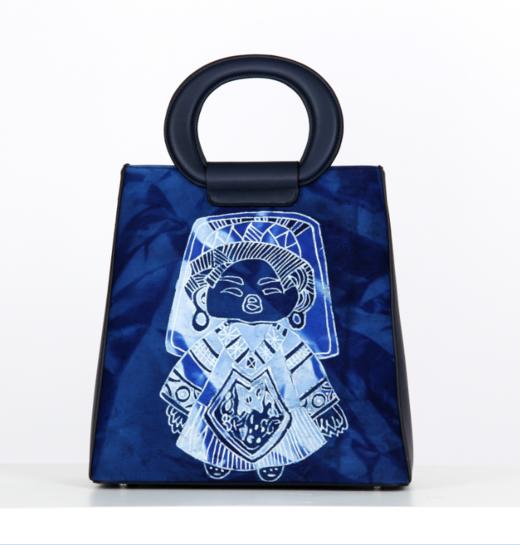 青云染·植物染 手工蜡染手提包  折叠包 商品图4