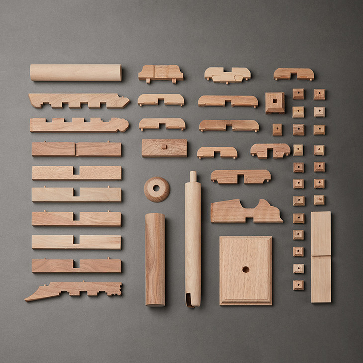 清式建筑榫卯斗拱积木设计精美榫卯拼装