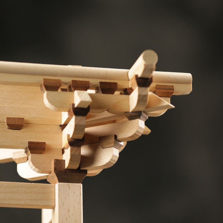 唐式建筑榫卯斗拱积木古代建筑智慧拼装乐趣