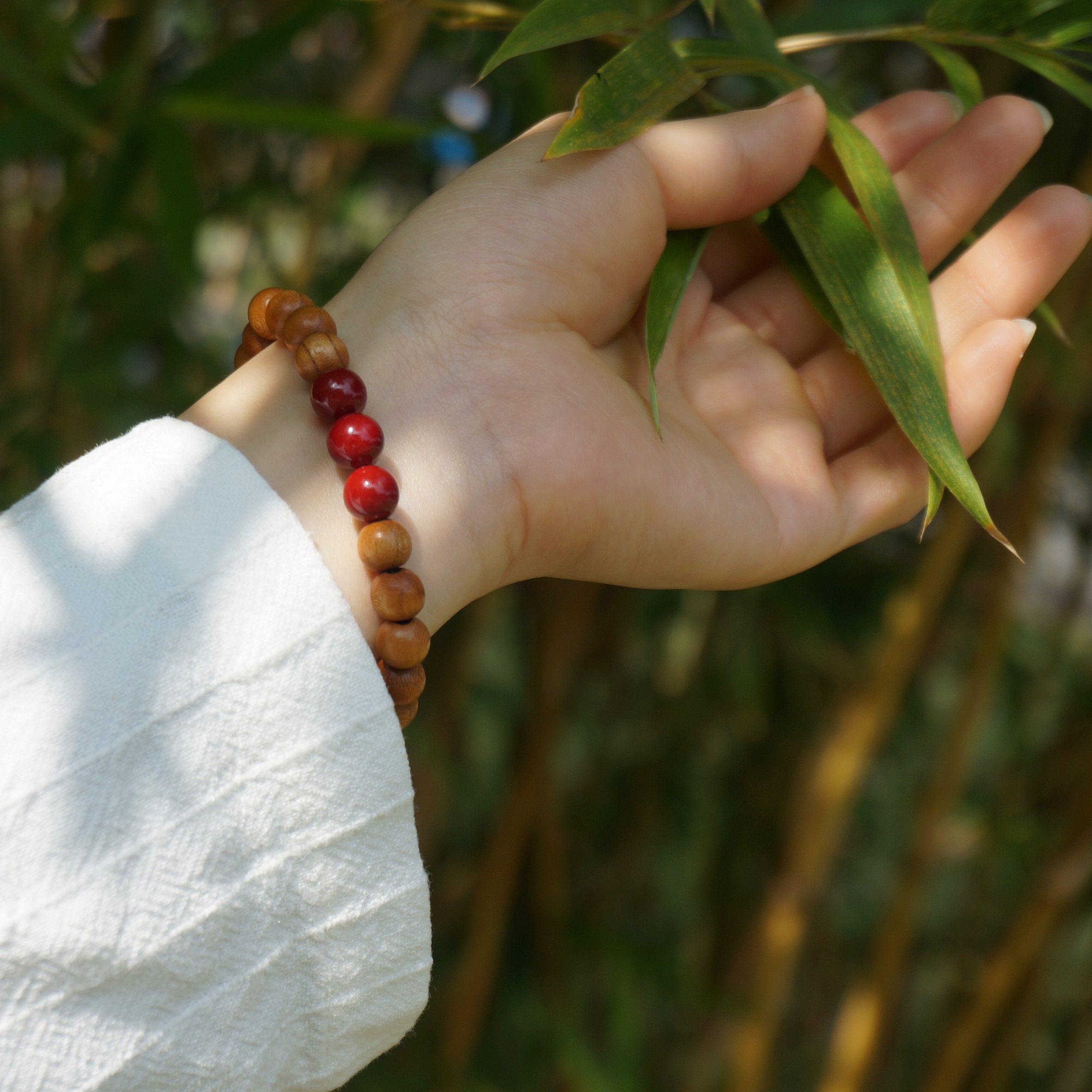 朱砂桃木手珠