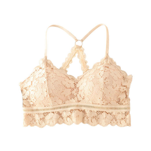 2020新款蕾丝美背裹胸抹胸后背交叉吊带小背心防走光加厚杯胸垫七夕情人节 商品图4