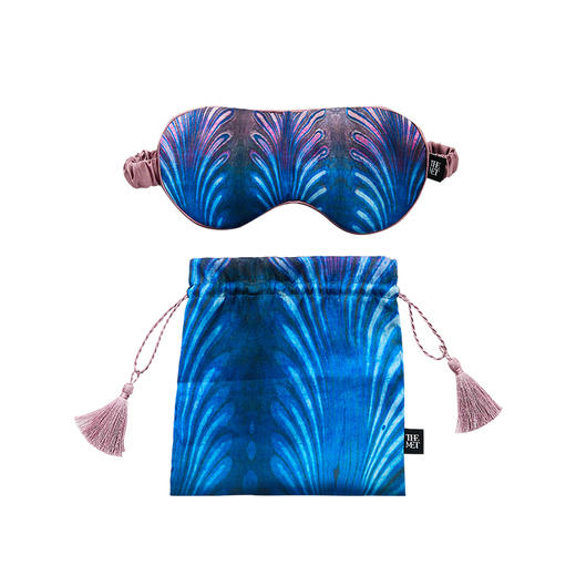 大都会艺术博物馆Tiffany系列羽毛印花真丝眼罩遮光舒适睡眠实用 商品图4