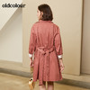 oldcolour春秋纯色时尚系带收腰英伦风百搭风衣外套女M11047208 商品缩略图1