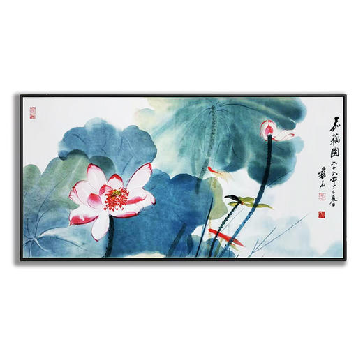 【鹅毛肆】 张大千《嘉藕图》高端复制品画芯 商品图0