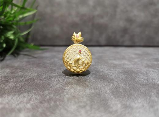 【御珠宫坊】金镶羊脂白玉吊坠 商品图1