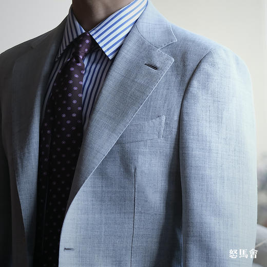 Hardy Minnis Fresco III Original 强捻抗皱浅灰色意式全麻衬套装 商品图2