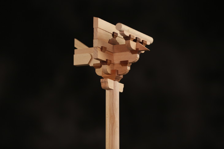 唐式建筑榫卯斗拱积木古代建筑智慧拼装乐趣