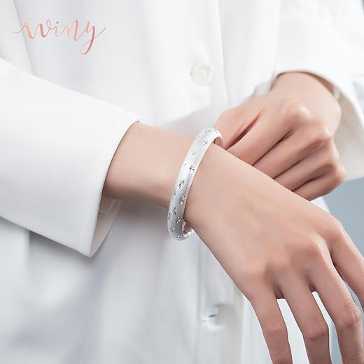 Winy9999足银繁星光影手镯送女友闺蜜节日生日礼物 商品图6