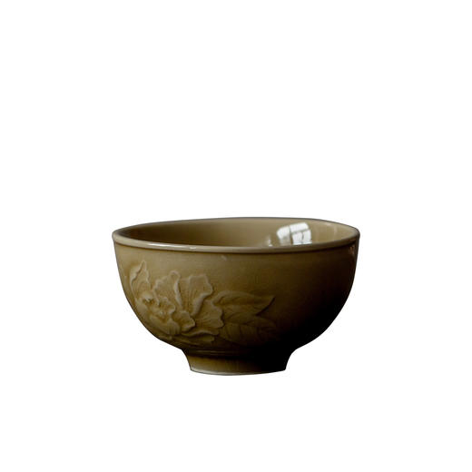 茶香记柴窑浮雕杯 陈成清 牡丹杯 荷韵杯 立体浮雕 手工 商品图4