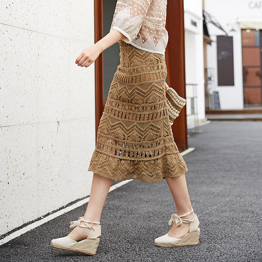 oldcolour时尚蕾丝气质显瘦半身裙女M13063411 商品图2