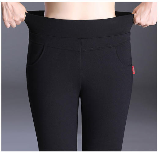 【现货】臣禾高腰羽绒侧边弹力绒踩脚打底裤S204060101 商品图5