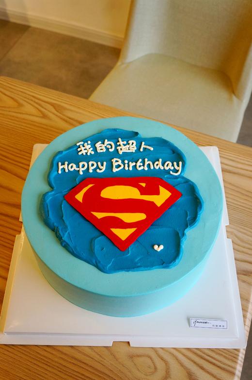「男士」超人红黄logo蛋糕 商品图1