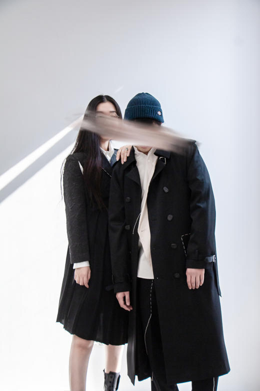 不对称拼接风衣-十点睡觉 商品图1